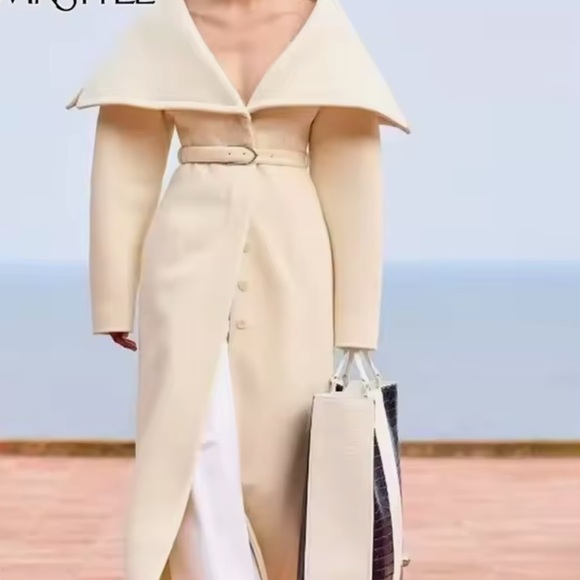 NEW Retail $225 Talia Cream Belted Trench Jacket - Picture 5 of 7